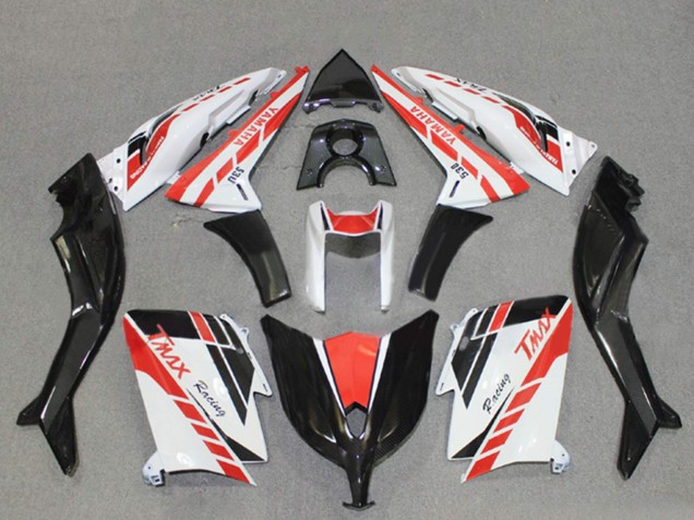 2012-2014 Yamaha TMAX530 Motorcycle Fairings - White Red Black Racing UK