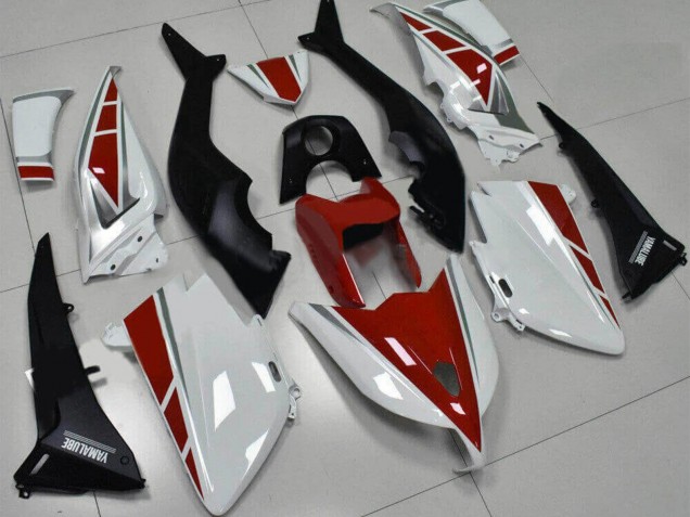 2012-2014 Yamaha TMAX530 Motorcycle Fairings - White Red Silver Yamalube UK