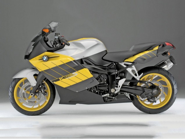 2005-2010 BMW K1200S Motorcycle Fairings - Yellow Silver Matte Black UK