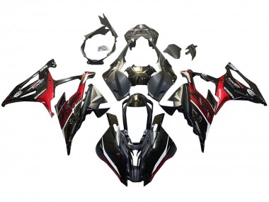 2019-2022 BMW S1000RR Motorcycle Fairings - Black Dark Red UK