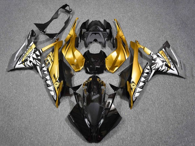 2019-2022 BMW S1000RR Motorcycle Fairings - Gold Black Shark UK