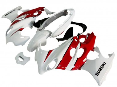 2004-2006 Suzuki GSX600F/GSX750F Motorcycle Fairings - White Red UK