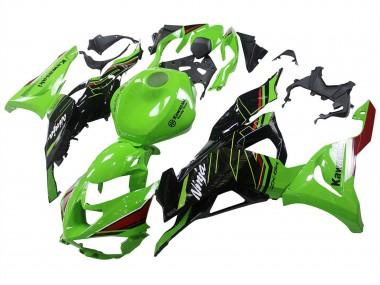 2023-2025 Kawasaki ZX6R Motorcycle Fairings - Green Black UK