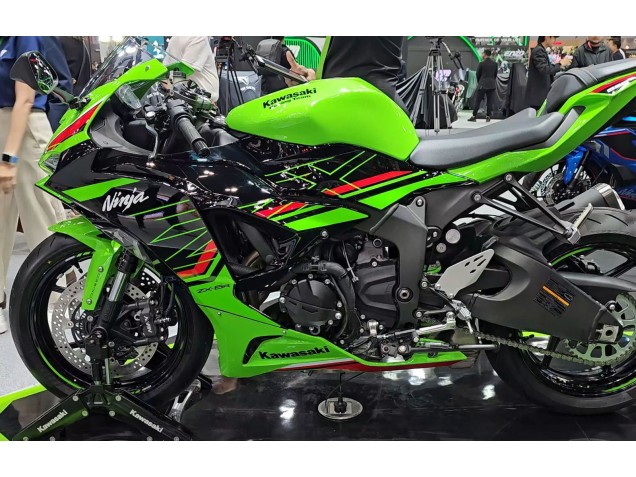 2023-2025 Kawasaki ZX6R Motorcycle Fairings - Green Black UK