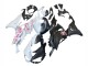 2023-2025 Kawasaki ZX6R Motorcycle Fairings - Black White with Flower UK