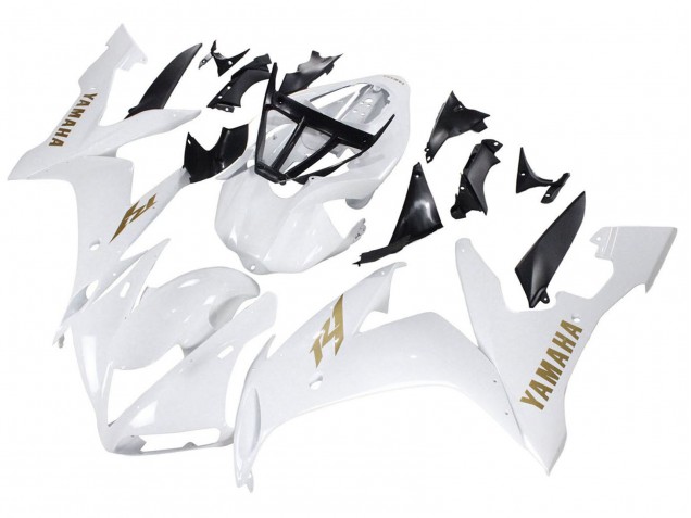 2004-2006 Yamaha YZF 1000 R1 Motorcycle Fairings - White Gold Decals UK