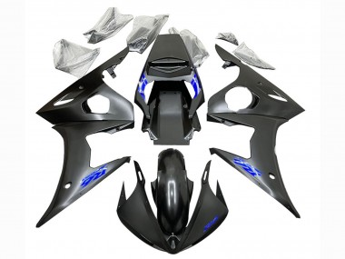 2006-2009 Yamaha YZF R6S Motorcycle Fairings - Matte Black Blue UK