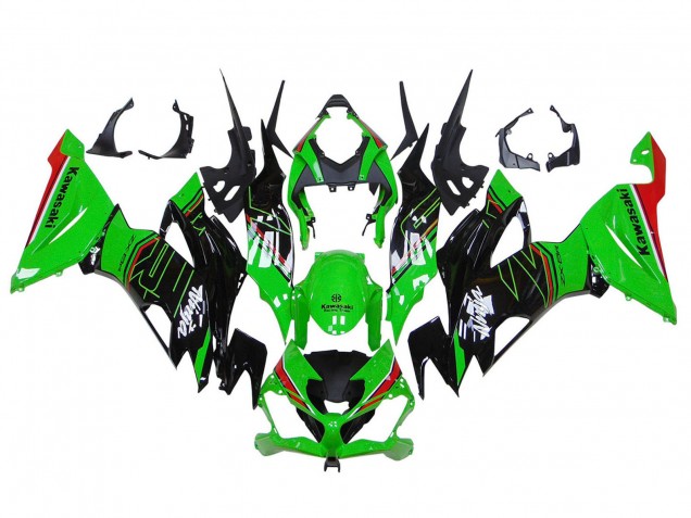 2019-2022 Kawasaki ZX6R Motorcycle Fairings - Green Glossy Black Red UK