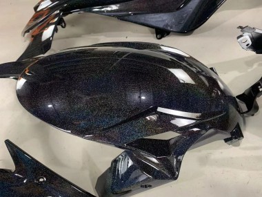 2019-2022 Kawasaki ZX6R Motorcycle Fairings - Black Rainbow UK