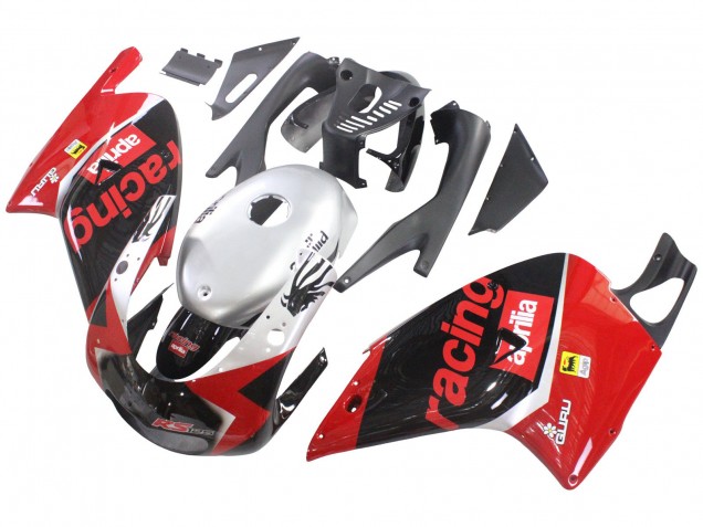 2000-2005 Aprilia RS125 Motorcycle Fairings - Red Black Silver Racing UK