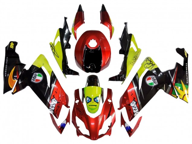 2012-2018 Aprilia RS4 50 125 Motorcycle Fairings - Red Yellow Glossy Black Shark UK