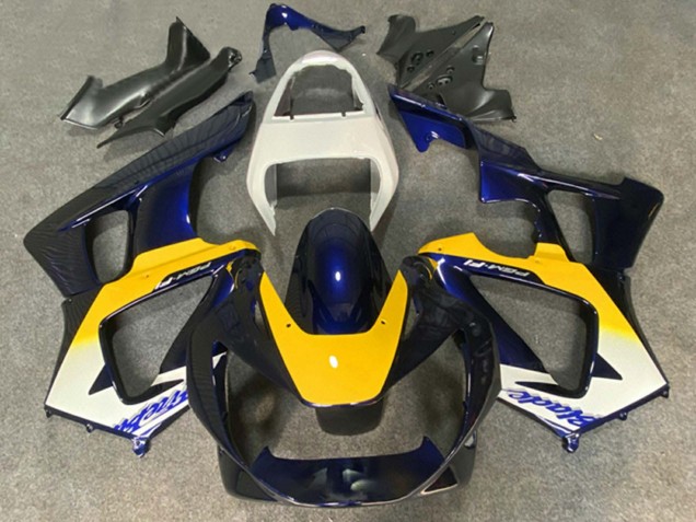 2000-2001 Honda CBR900RR 929 Motorcycle Fairings - White Yellow Dark Blue UK