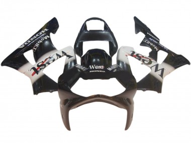 2000-2001 Honda CBR900RR 929 Motorcycle Fairings - Glossy Black White West UK