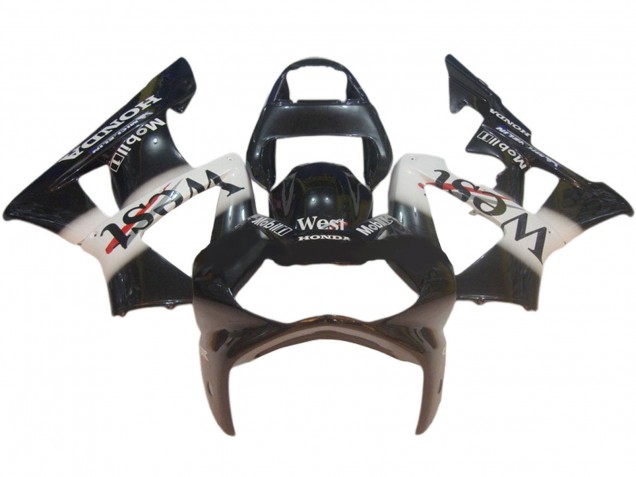 2000-2001 Honda CBR900RR 929 Motorcycle Fairings - Glossy Black White West UK
