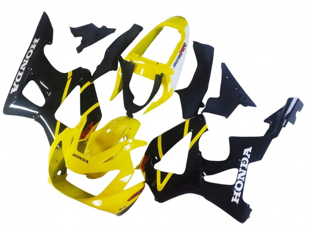 2000-2001 Honda CBR900RR 929 Motorcycle Fairings - Yellow Glossy Black UK
