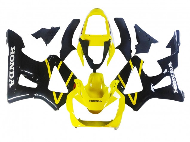 2000-2001 Honda CBR900RR 929 Motorcycle Fairings - Yellow Glossy Black UK
