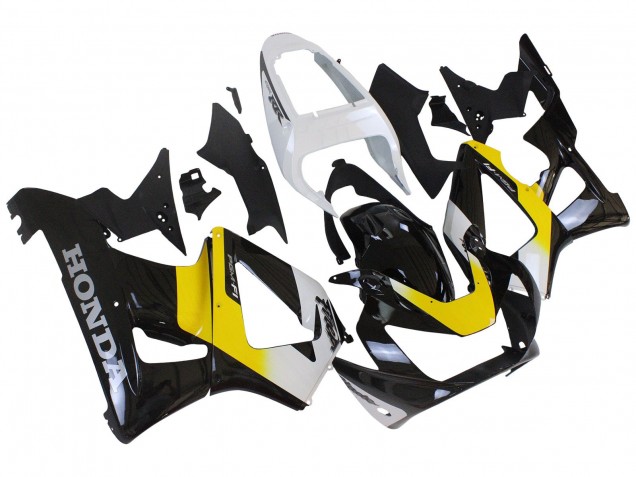 2000-2001 Honda CBR900RR 929 Motorcycle Fairings - White Yellow Glossy Black UK