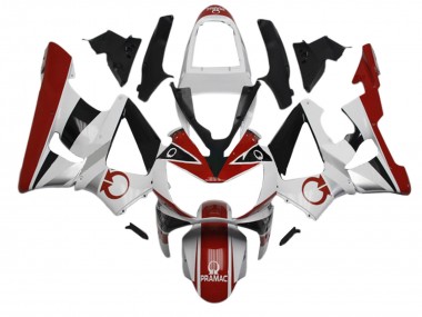 2000-2001 Honda CBR900RR 929 Motorcycle Fairings - White Red Glossy Black Pramac UK