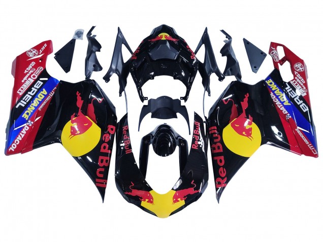 2007-2014 Ducati 848/1098/1198 Motorcycle Fairings - Glossy Black Yellow Blue Red Bull UK