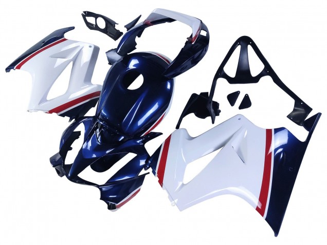 2002-2013 Honda VFR 800 Motorcycle Fairings - White Red Dark Blue UK