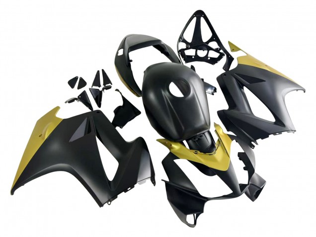 2002-2013 Honda VFR 800 Motorcycle Fairings - Yellow Matte Black UK