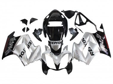 2002-2013 Honda VFR 800 Motorcycle Fairings - Silver Glossy Black Repsol UK