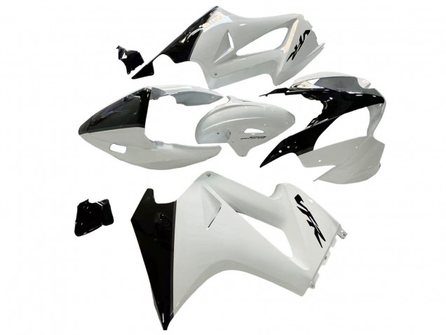 2002-2013 Honda VFR 800 Motorcycle Fairings - Pearl White Glossy Black Decal UK