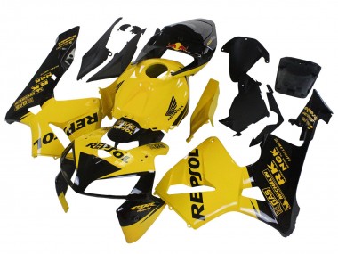 2005-2006 Honda CBR600RR Motorcycle Fairings - Yellow Black Repsol UK