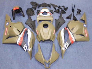 2009-2012 Honda CBR600RR Motorcycle Fairings - Brown White Red Shark UK