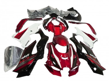 2021-2025 Kawasaki ZX10R Motorcycle Fairings - Red White Glossy Black UK
