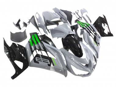 2012-2024 Kawasaki ZX14R ZZR1400 Motorcycle Fairings - Grey Green Black UK