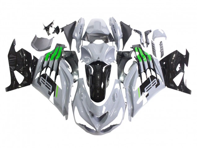 2012-2024 Kawasaki ZX14R ZZR1400 Motorcycle Fairings - Grey Green Black UK