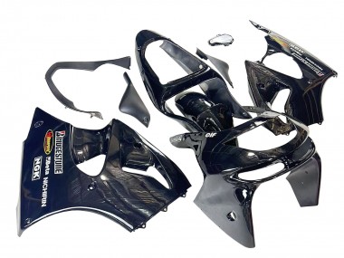 1998-1999 Kawasaki ZX6R Motorcycle Fairings - Glossy Black Yellow Elf Bridgestone UK