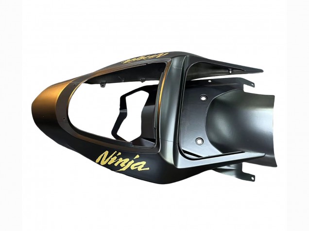 2003-2004 Kawasaki ZX6R Motorcycle Fairings - Matte Black Gold 636 UK
