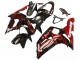 2003-2004 Kawasaki ZX6R Motorcycle Fairings - Glossy Black Red Flame UK