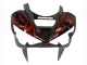 2003-2004 Kawasaki ZX6R Motorcycle Fairings - Glossy Black Red Flame UK