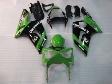 2003-2004 Kawasaki ZX6R Motorcycle Fairings - Green Black Elf Bridgestone UK