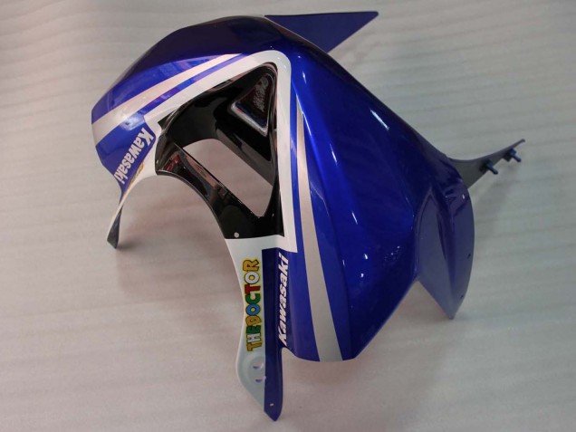 2003-2004 Kawasaki ZX6R Motorcycle Fairings - White Blue Red Fiat UK