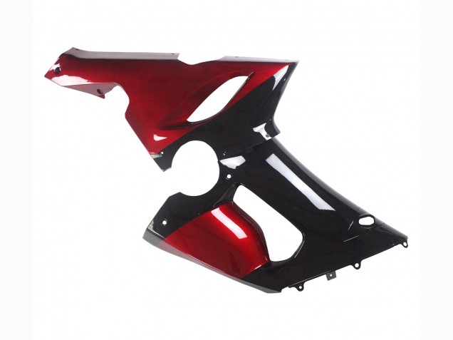 2005-2006 Kawasaki ZX6R Motorcycle Fairing - Red Glossy Black UK