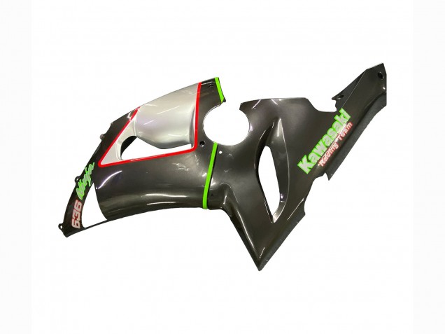 2005-2006 Kawasaki ZX6R Motorcycle Fairings - Black Silver Green Red K-26 UK
