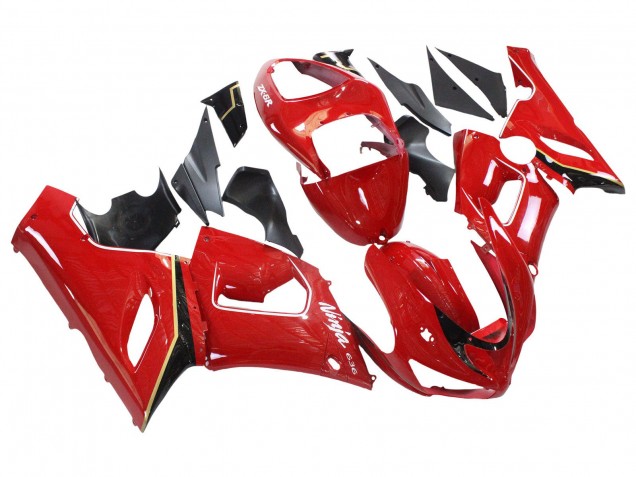 2005-2006 Kawasaki ZX6R Motorcycle Fairings - Red Yellow Black UK