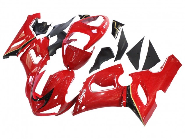 2005-2006 Kawasaki ZX6R Motorcycle Fairings - Red Yellow Black UK