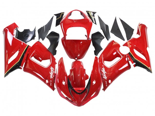 2005-2006 Kawasaki ZX6R Motorcycle Fairings - Red Yellow Black UK