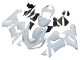 2005-2006 Kawasaki ZX6R Motorcycle Fairings - White UK