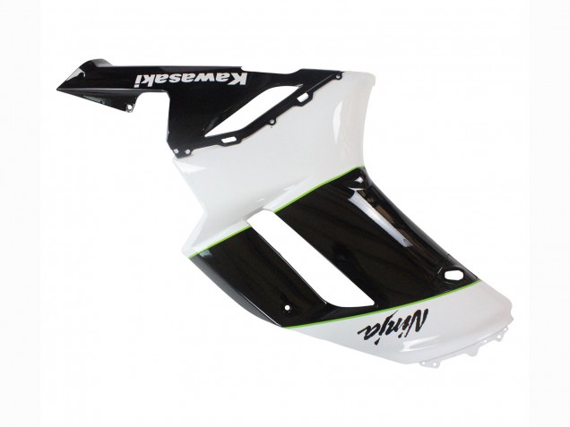 2007-2008 Kawasaki ZX6R Motorcycle Fairings - Black White Ninja UK