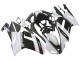 2007-2008 Kawasaki ZX6R Motorcycle Fairing - White Black UK