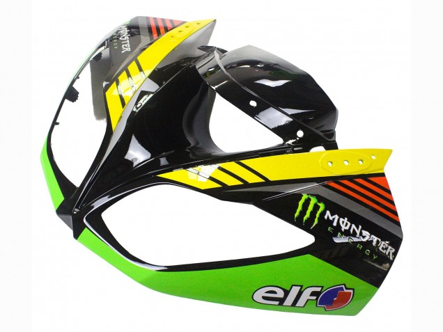 2009-2012 Kawasaki ZX6R Motorcycle Fairings - Green Glossy Black Yellow White Red Elf Monster UK