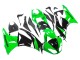 2009-2012 Kawasaki ZX6R Motorcycle Fairings - Green Glossy Black UK