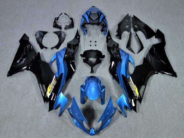 2009-2012 Kawasaki ZX6R Motorcycle Fairings - Blue Glossy Black Yellow UK
