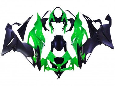 2019-2022 Kawasaki ZX6R Motorcycle Fairings - Green Matte Black UK